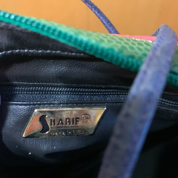 Vintage Sharif Vibrant Color-blocked handbag - Picture 8 of 9